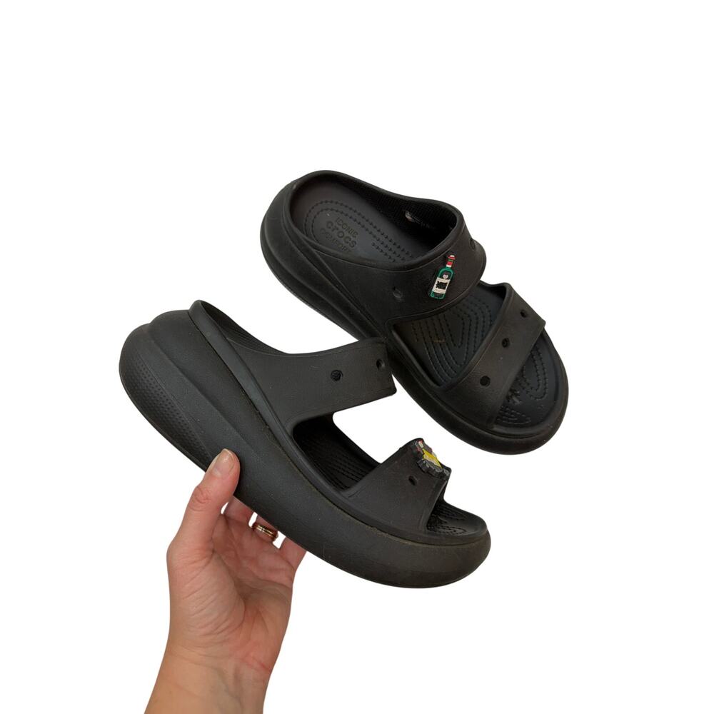 CROCS Black Classic Crush Sandal 8